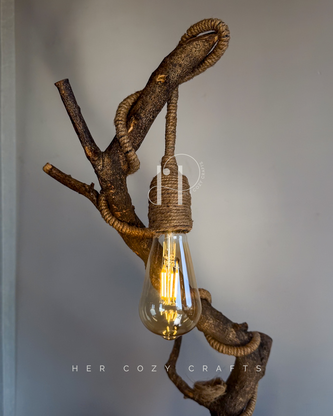 Z Curve Lamp — Angled branch with lantern and neat fence yard - Image 2
