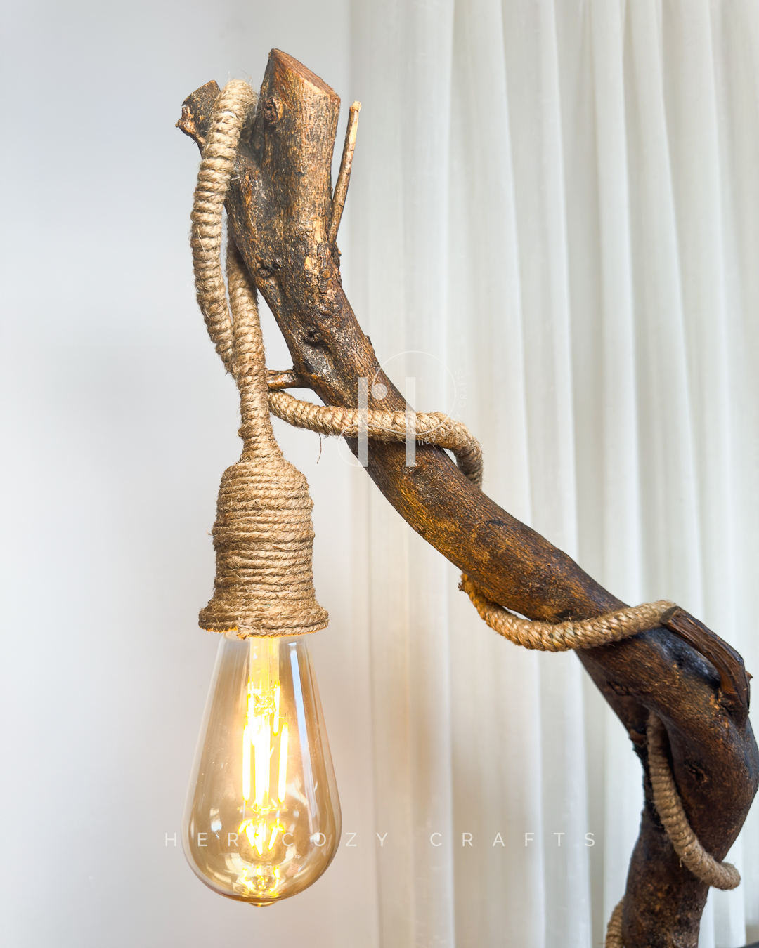 Ridge Lean Lamp - Curved height above farm style base - Image 2