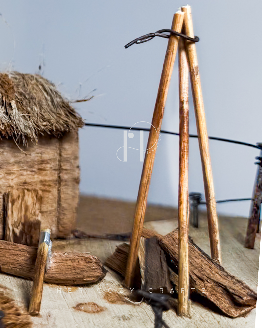 L Shape Yard Lamp - Side reaching stem over village deck - Image 6